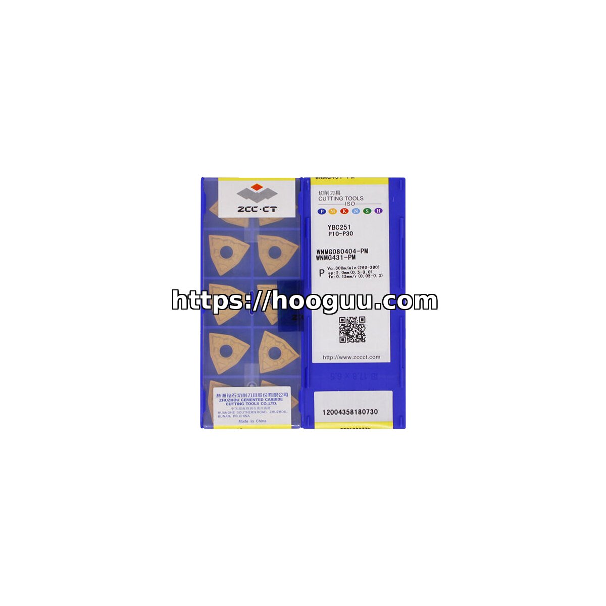 Original ZCC-CT WNMG080404-PM YBC251 Carbide Insert - Trigon 80° | Steel (10 PCS)