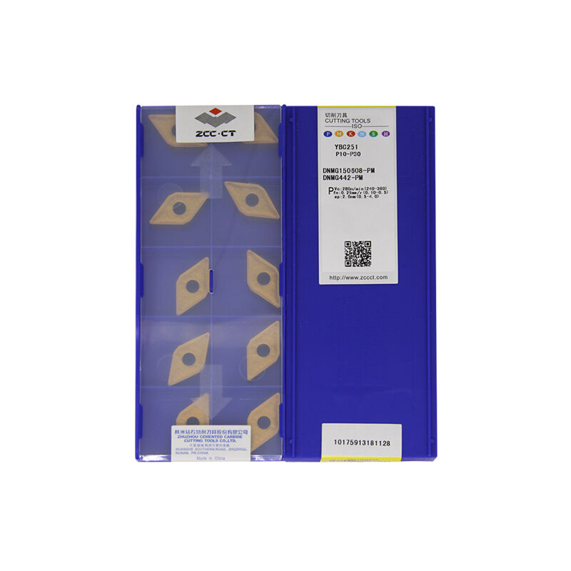 ZCC DNMG150608-PM YBC251 Carbide Turning Insert - Diamond 55° | Steel, Cast Iron (10 PCS)