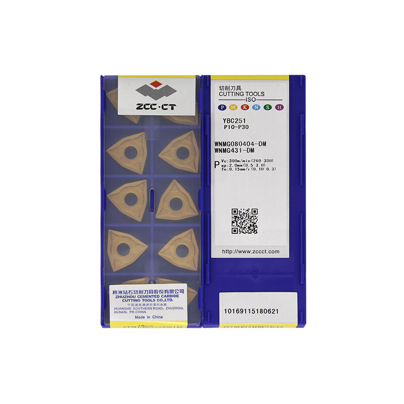 ZCC WNMG080404-DM YBC251 Carbide Turning Insert - Trigon 80° | Steel, Stainless Steel (10 PCS)