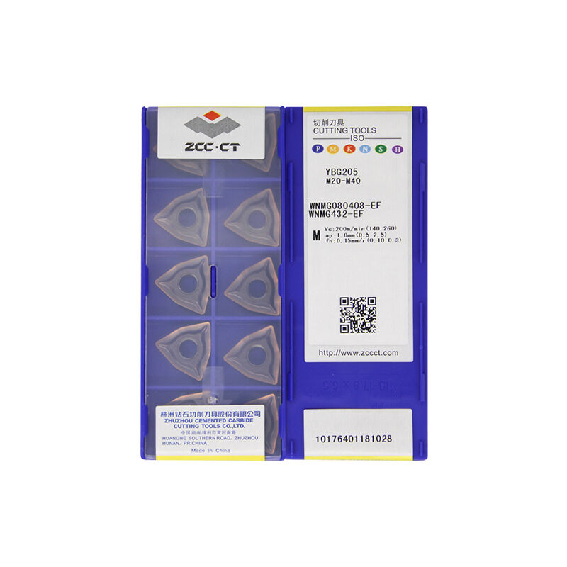 ZCC WNMG080408-EF YBG205 Carbide Turning Insert - Trigon 80° | Steel & More (10 PCS)