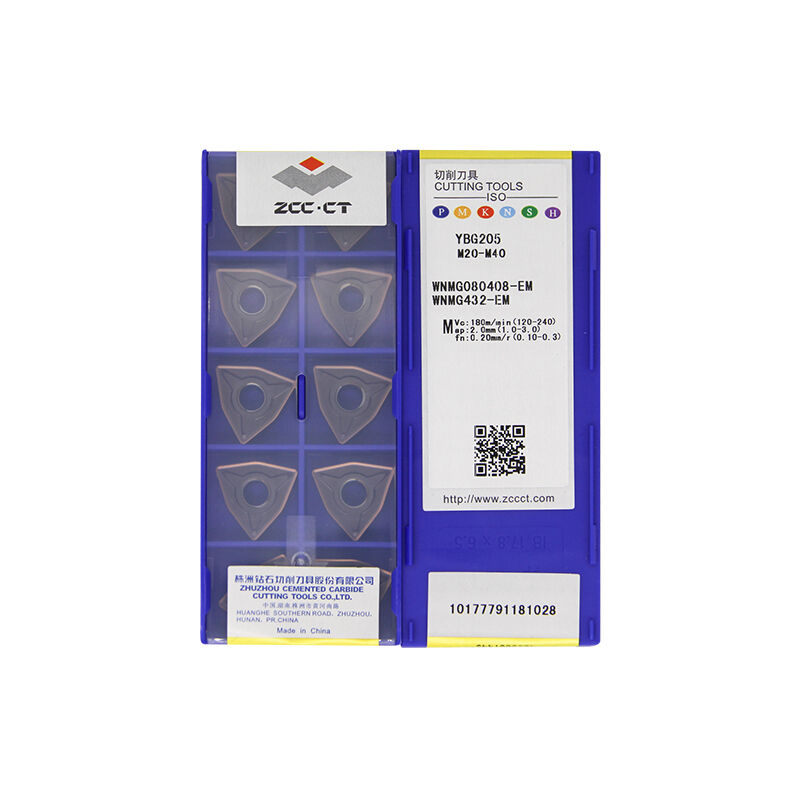 ZCC WNMG080408-EM YBG205 Carbide Turning Insert - Trigon 80° | Steel, Cast Iron (10 PCS)