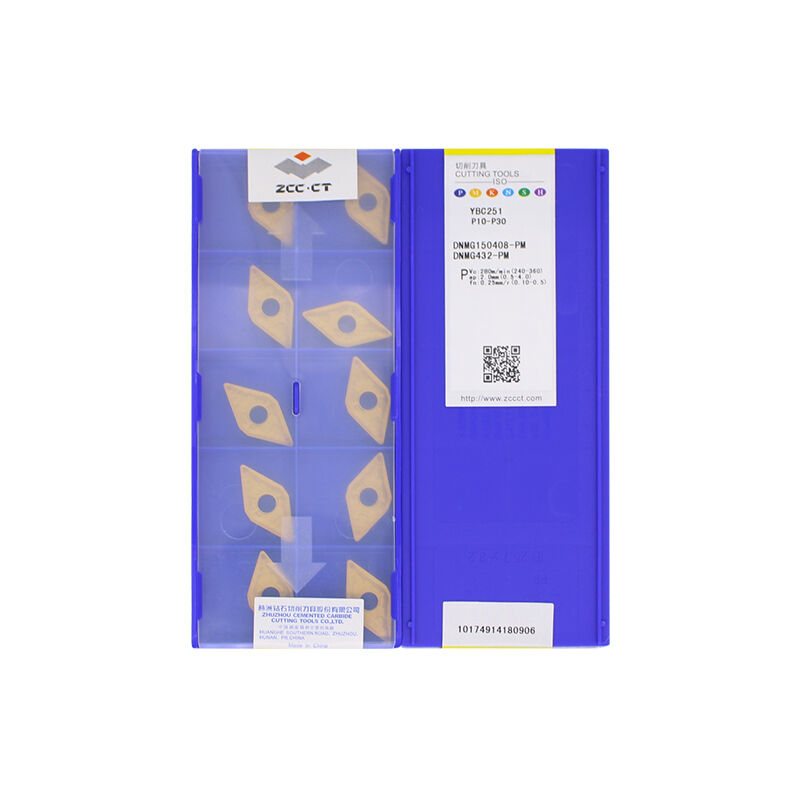 ZCC DNMG150408-PM YBC251 Carbide Turning Insert - Diamond 55° | Titanium (10 PCS)