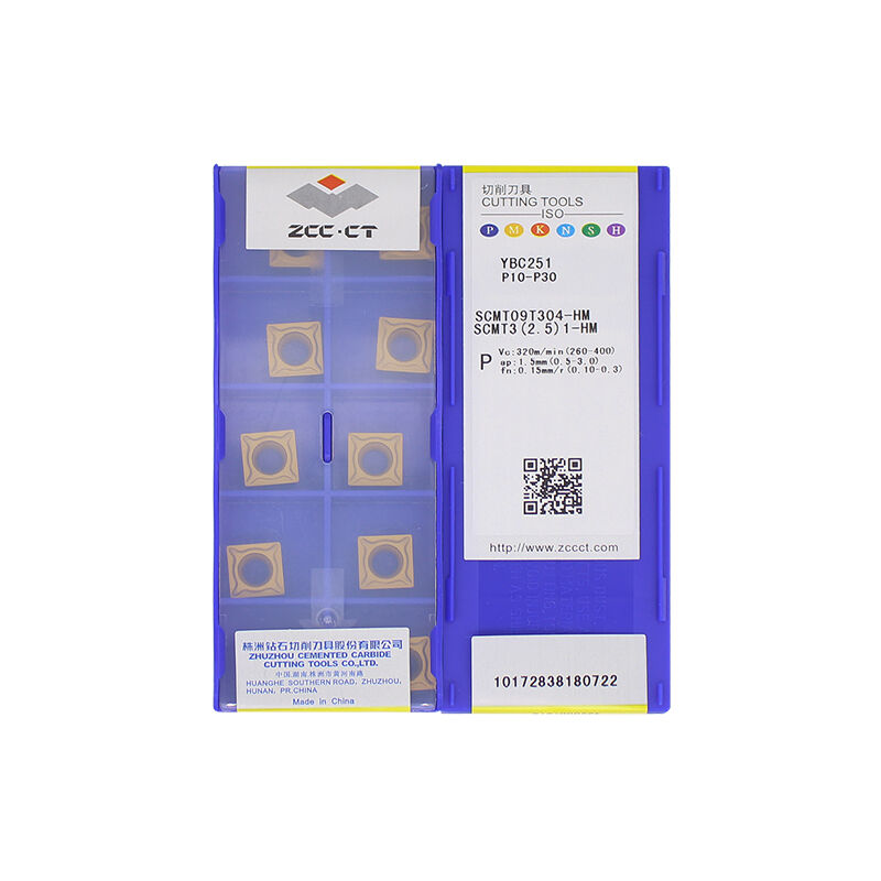 ZCC SCMT09T304-HM YBC251 Carbide Turning Insert - Square | Steel (10 PCS)
