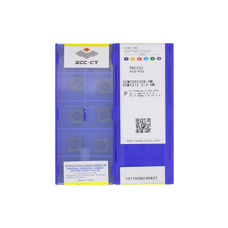 ZCC SCMT09T308-HM YBC252 Carbide Turning Insert - Square | Steel, Cast Iron (10 PCS)