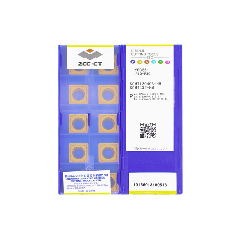 ZCC SCMT120408-HM YBC251 Carbide Turning Insert - Square | Steel (10 PCS)