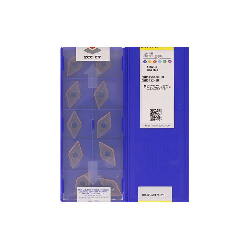 ZCC DNMG150408-EM YBG205 Carbide Turning Insert - Diamond 55° | Steel, Stainless Steel (10 PCS)