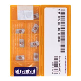 Original Mitsubishi APMT1135PDER-H2 TED128 Carbide Milling Insert - Parallelogram 85° | Steel & More (10 PCS)