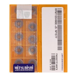 Original Mitsubishi RPMT1204MOE-JS Carbide Milling Insert - Round | Steel & More (10 PCS) RPMT1204MOE-JS NP15TF