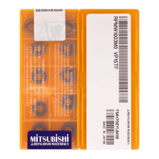 Original Mitsubishi RPMW1003MO VP15TF Carbide Milling Insert - Round | Steel & More (10 PCS)