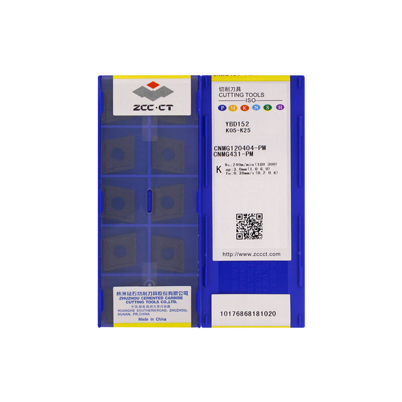 ZCC CNMG120404-PM YBD152 Carbide Turning Insert - Diamond 80° | Steel & More (10 PCS)
