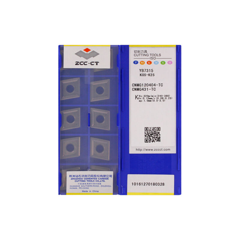 ZCC CNMG120404-TC YB7315 Carbide Turning Insert - Diamond 80° | Steel (10 PCS)