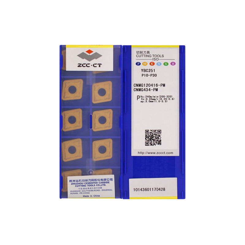 ZCC CNMG120416-PM YBC251 Carbide Turning Insert - Diamond 80° | Steel (10 PCS)