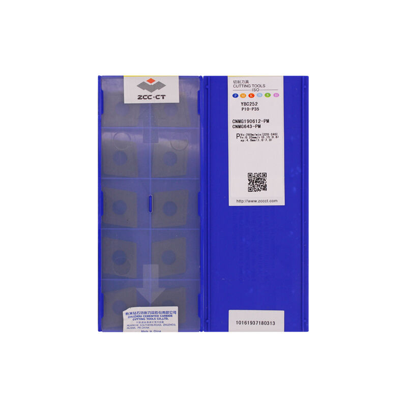 ZCC CNMG190612-PM YBC252 Carbide Turning Insert - Diamond 80° | Steel, Stainless Steel (10 PCS)
