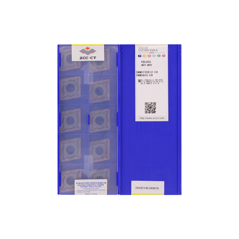 ZCC CNMG190612-ER YBG205 Carbide Turning Insert - Diamond 80° | Steel (10 PCS)