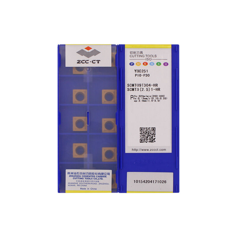 ZCC SCMT09T304-HR YBC251 Carbide Turning Insert - Square | Steel (10 PCS)