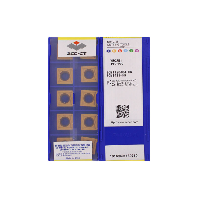 ZCC SCMT120404-HR YBC251 Carbide Turning Insert - Square | Steel (10 PCS)