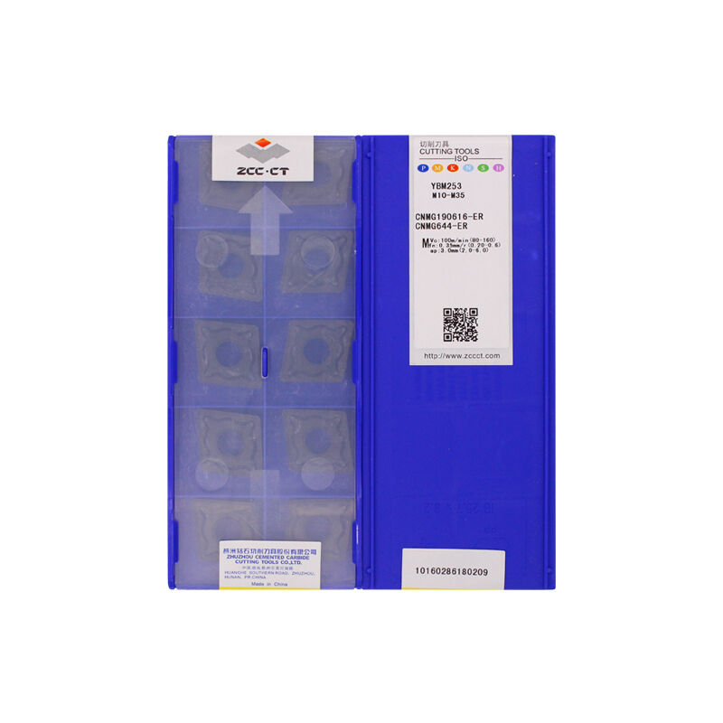 ZCC CNMG190616-ER YBM253 Carbide Turning Insert - Diamond 80° (10 PCS)
