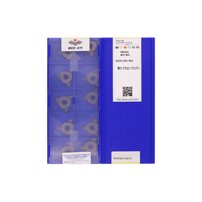 ZCC QC22L200-R02 YBG205 Carbide Insert | Steel (10 PCS)