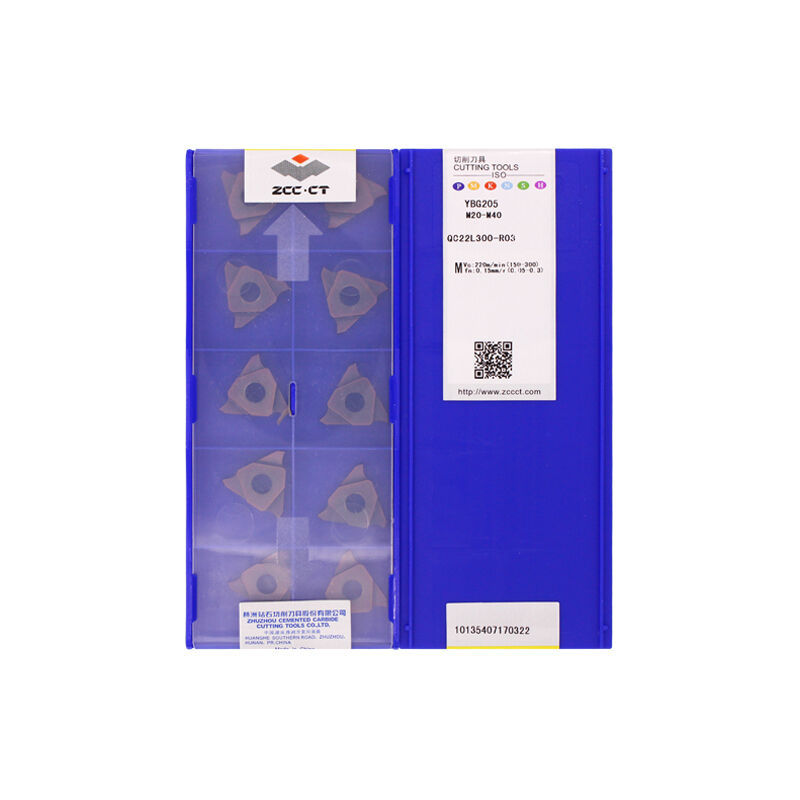 ZCC QC22L300-R03 YBG205 Carbide Insert | Steel (10 PCS)