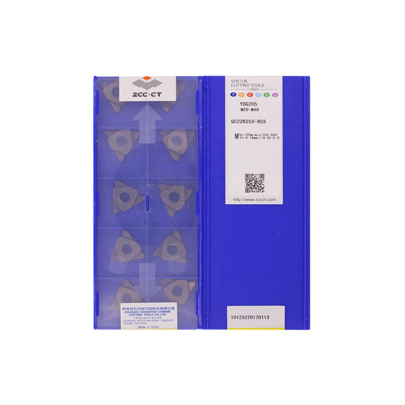 ZCC QC22R250-R03 YBG205 Carbide Insert | Steel (10 PCS)