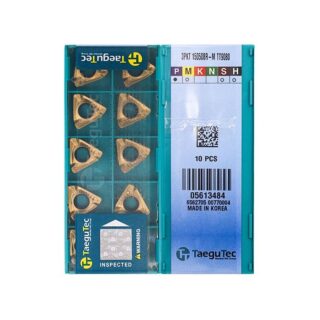 Original TaeguTec 3PKT150508R-M TT9080 Carbide Milling Insert | Stainless Steel & More (10 PCS)