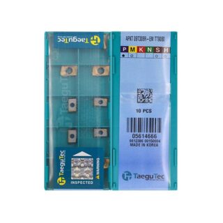 Original TaeguTec APKT09T308R-EM TT9080 Carbide Milling Insert - Parallelogram 85° | Stainless Steel & More (10 PCS)