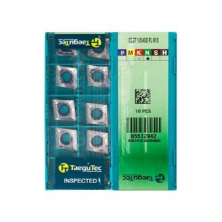 Original TaeguTec CCGT120408-FL Carbide Turning Insert - Diamond 80° (10 PCS) K10 CCGT120408-FL K10