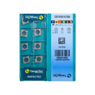 Original TaeguTec CCMT09T302-FA CT3000 Carbide Turning Insert - Diamond 80° (10 PCS)
