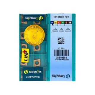 Original TaeguTec CCMT09T308-MT TT8125 Carbide Turning Insert - Diamond 80° | Steel (10 PCS) TT8125B CCMT09T308-MT TT8125B