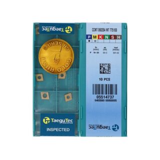 Original TaeguTec CCMT060204-MT TT5100 Carbide Turning Insert - Diamond 80° (10 PCS)