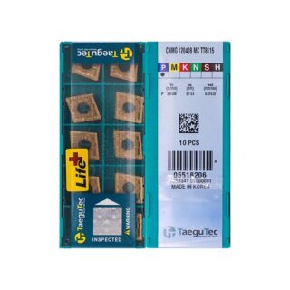 Original TaeguTec CNMG120408-MC TT8115B Carbide Turning Insert - Diamond 80° (10 PCS)