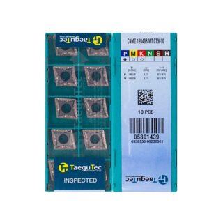 Original TaeguTec CNMG120408-MT CT3000 Carbide Turning Insert - Diamond 80° (10 PCS)
