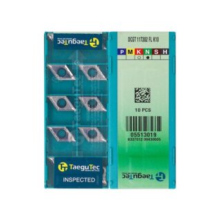 Original TaeguTec DCGT11T302-FL Carbide Turning Insert - Diamond 55° (10 PCS) K10 DCGT11T302-FL K10