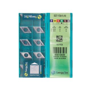 Original TaeguTec DCGT11T304-FL Carbide Turning Insert - Diamond 55° (10 PCS) K10 DCGT11T304-FL K10