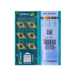 Original TaeguTec DCMT11T304-FG PV3010 Carbide Turning Insert - Diamond 55° (10 PCS)