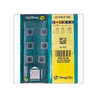 Original TaeguTec SCMT09T304-MT TT8020 Carbide Turning Insert - Square | Cast Iron (10 PCS)
