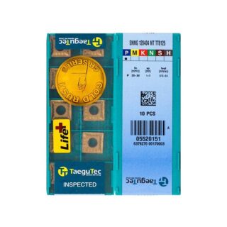 Original TaeguTec SNMG120404-MT TT8125 Carbide Turning Insert - Square | Steel (10 PCS) TT8125B SNMG120404-MT TT8125B