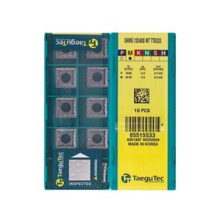 Original TaeguTec SNMG120408-MT TT8020 Carbide Turning Insert - Square | Cast Iron (10 PCS)