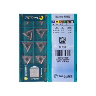 Original TaeguTec TNGG160404R CT3000 Carbide Turning Insert - Triangle (10 PCS)