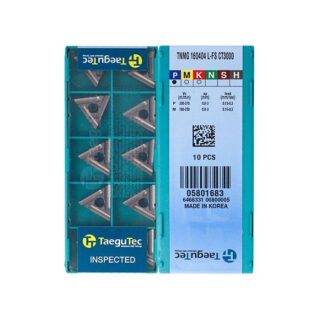 Original TaeguTec TNMG160404L-FS CT3000 Carbide Turning Insert - Triangle (10 PCS)