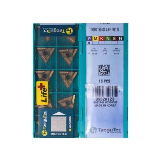 Original TaeguTec TNMG160404L-VF TT8125 Carbide Turning Insert - Triangle | Steel (10 PCS) TT8125B TNMG160404L-VF TT8125B