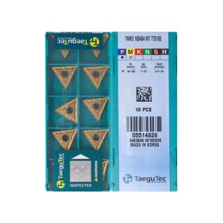 Original TaeguTec TNMG160404-MT TT5100 Carbide Turning Insert - Triangle (10 PCS)