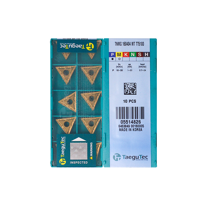 Taegutec TNMG160404-MT TT5100 Carbide Turning Insert - Triangle (10 PCS)