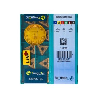 Original TaeguTec TNMG160404-MT TT8125 Carbide Turning Insert - Triangle | Steel (10 PCS)