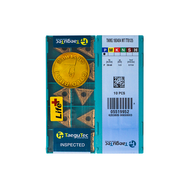 Taegutec TNMG160404-MT TT8125 Carbide Turning Insert - Triangle | Steel (10 PCS)