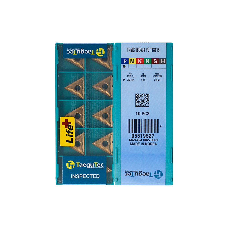Taegutec TNMG160404-PC TT8115 Carbide Turning Insert - Triangle (10 PCS)