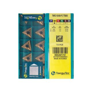 Original TaeguTec TNMG160404-PC TT9080 Carbide Turning Insert - Triangle | Stainless Steel & More (10 PCS)