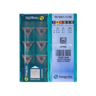 Original TaeguTec TNMG160404R-FS CT3000 Carbide Turning Insert - Triangle (10 PCS)