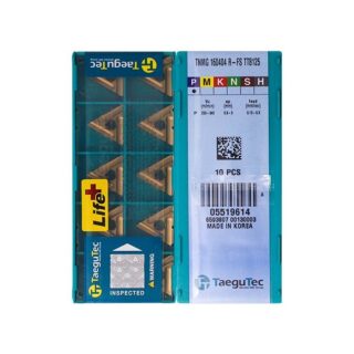 Original TaeguTec TNMG160404R-FS TT8125 Carbide Turning Insert - Triangle | Steel (10 PCS)