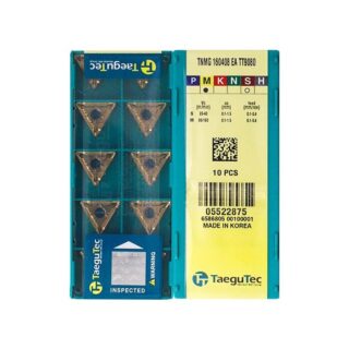Original TaeguTec TNMG160408-EA TT9080 Carbide Turning Insert - Triangle | Stainless Steel & More (10 PCS)